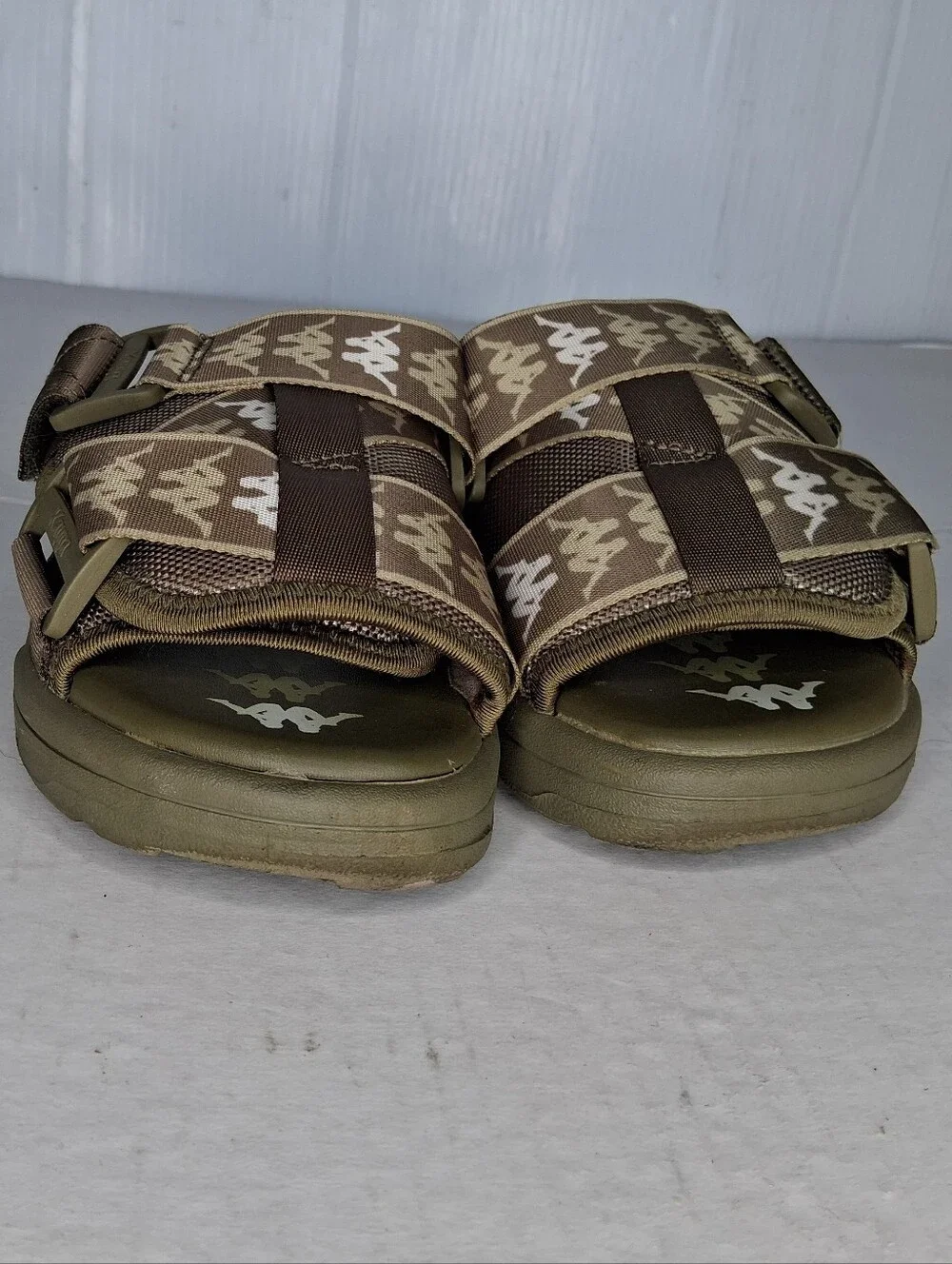 Kappa 222 Banda Mitel 1 Slides Unisex Size 4 (EU 36) Olive Camo